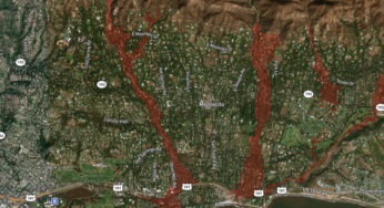 Montecito Mudslides, Before and After