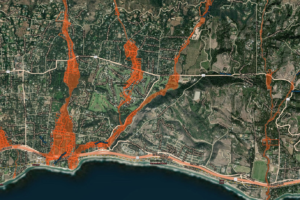 Interactive Debris Flow Map